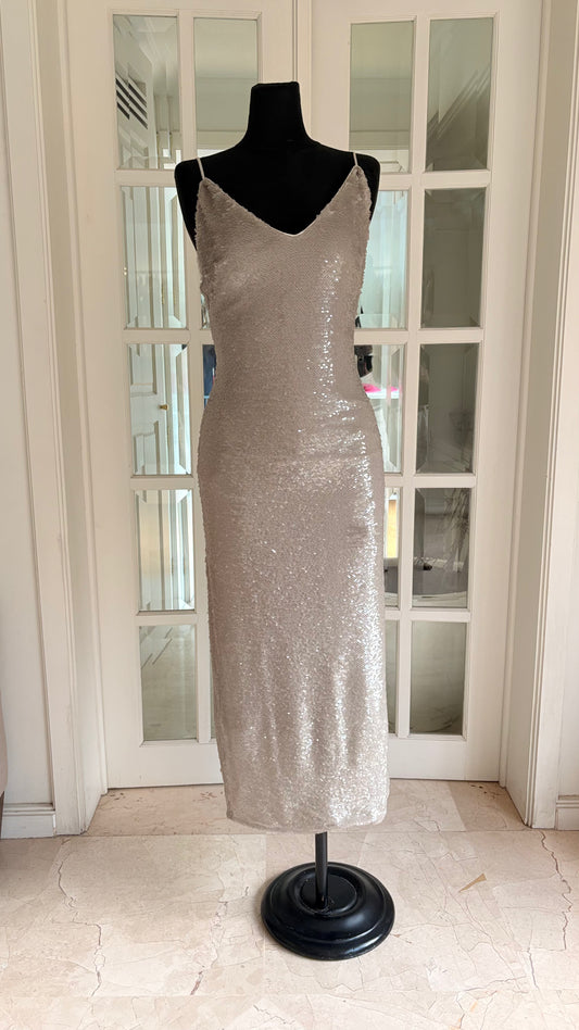 Vestido Lentejuelas Plateado